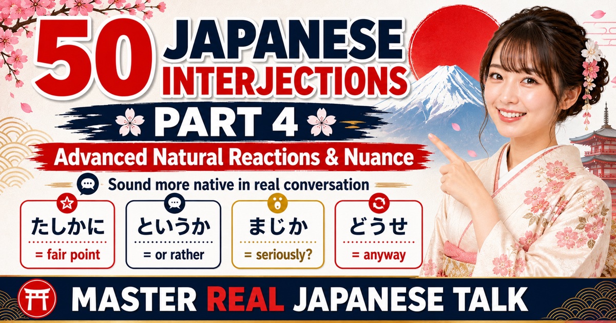 50 Japanese Interjections You Should Use: Part4 | JP YoKoSo