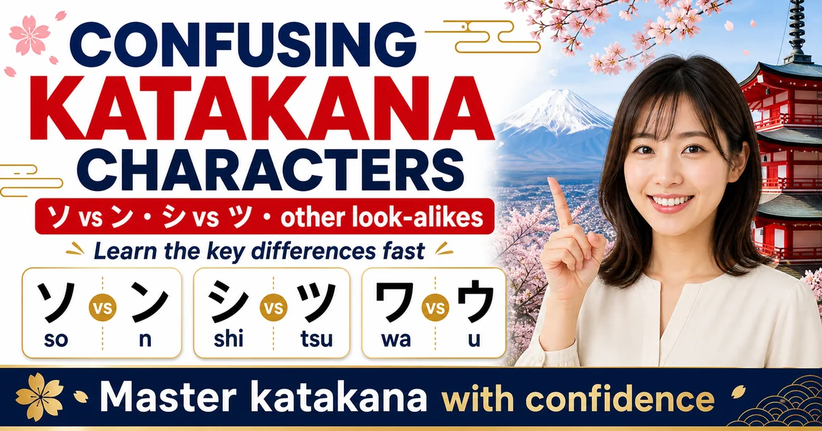 Confusing Katakana Characters: ソ vs ン, シ vs ツ, and Other Look-Alikes ...