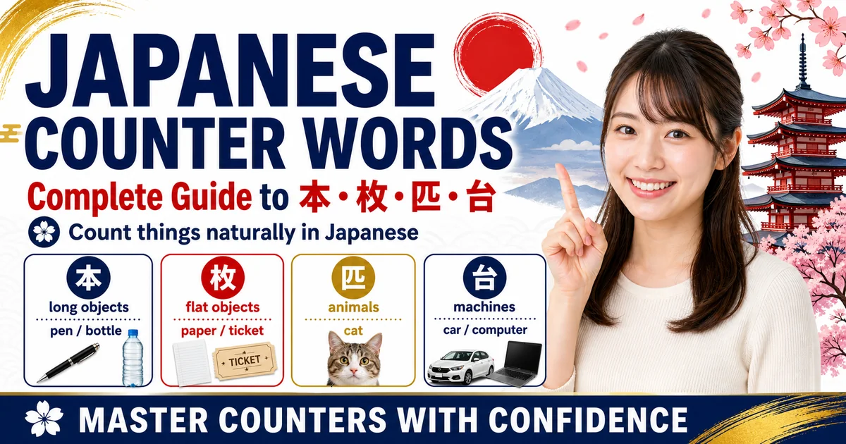 Japanese Counter Words: Complete Guide to 本, 枚, 匹, 台 and More