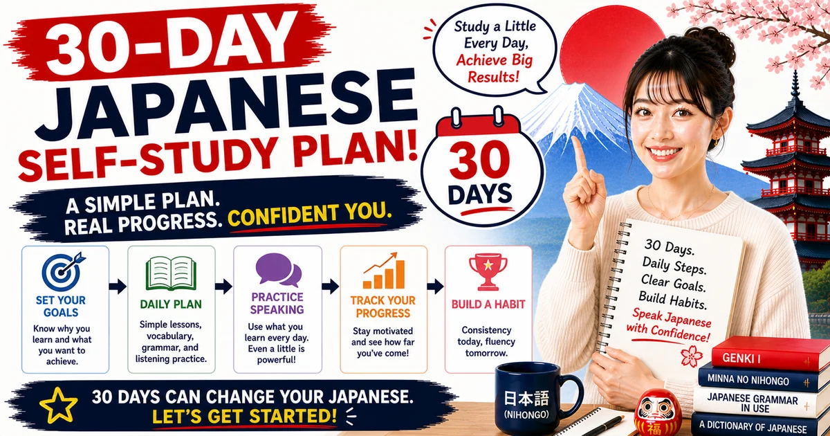 30-Day Japanese Self-Study Plan: From N5 to N4 in One Month | JP YoKoSo
